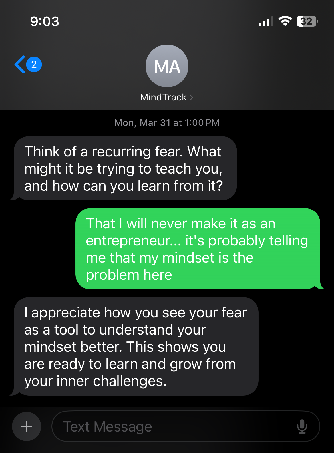 8 PM Reflection question screenshot